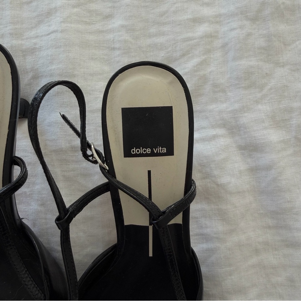 Dolce Vita Black Slingback Heels - Picture 4 of 7